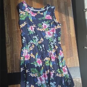 GAP Pink Pleated Sundress Sleeveless Casual